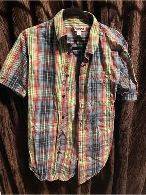 Men’s Multicolor Plaid Short-Sleeve Shirt Abound brand
